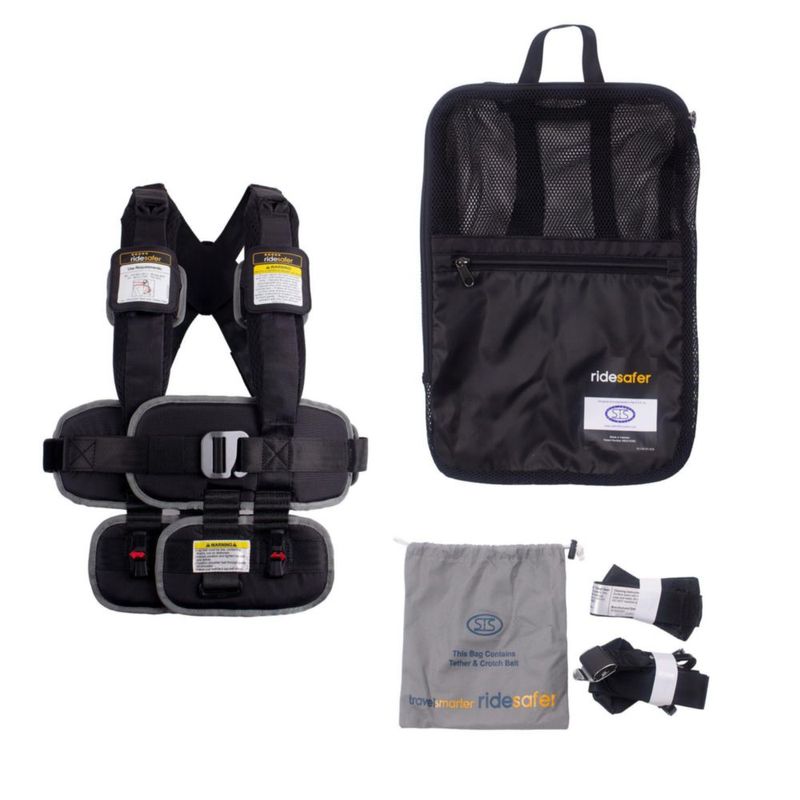 Chaleco de Seguridad RideSafer Gen 6 XL 36‑50 kg Negro para Asiento de Coche