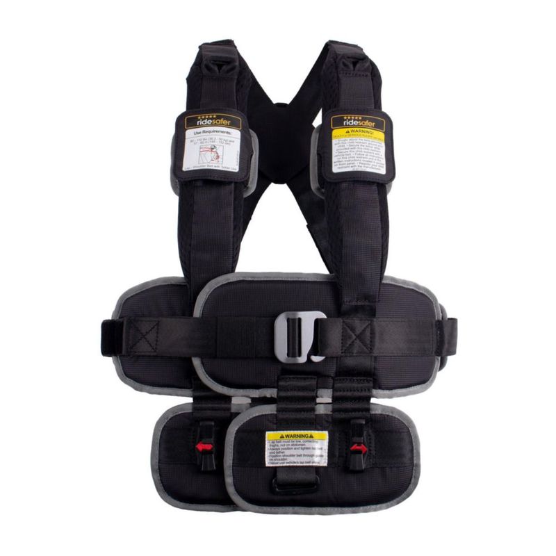 Chaleco de Seguridad RideSafer Gen 6 XL 36‑50 kg Negro para Asiento de Coche