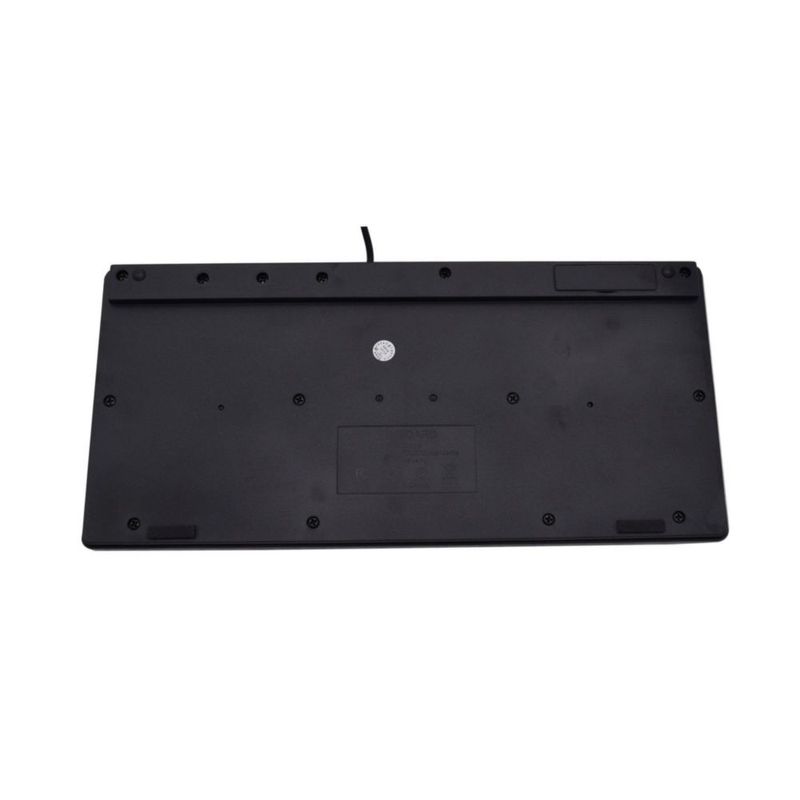 Teclado compacto SR de 78 teclas USB negro con funciones multimedia