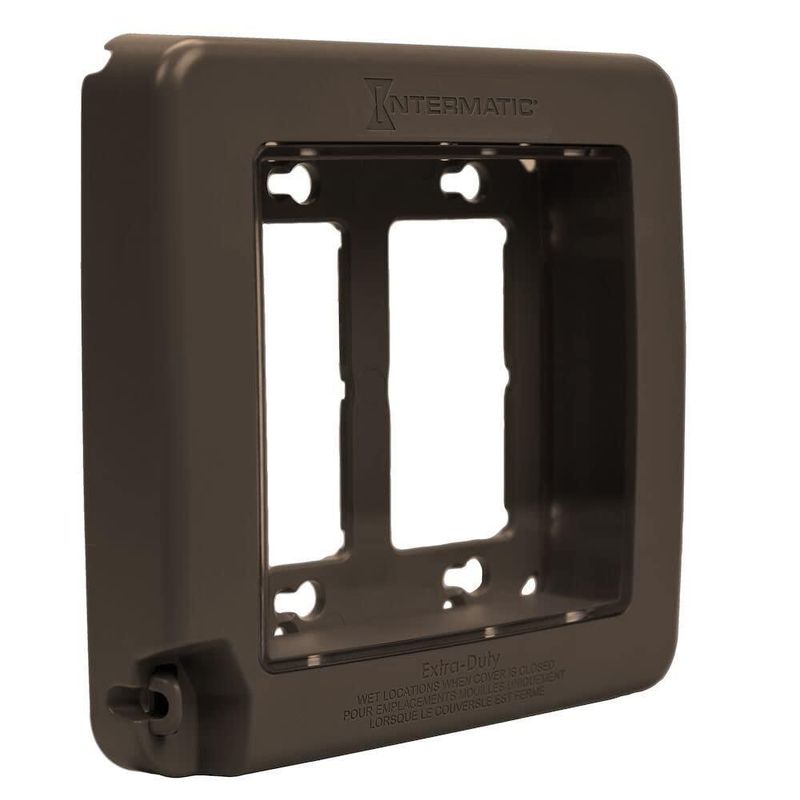 Placa de pared Intermatic WP7200BR de 2 módulos en bronce