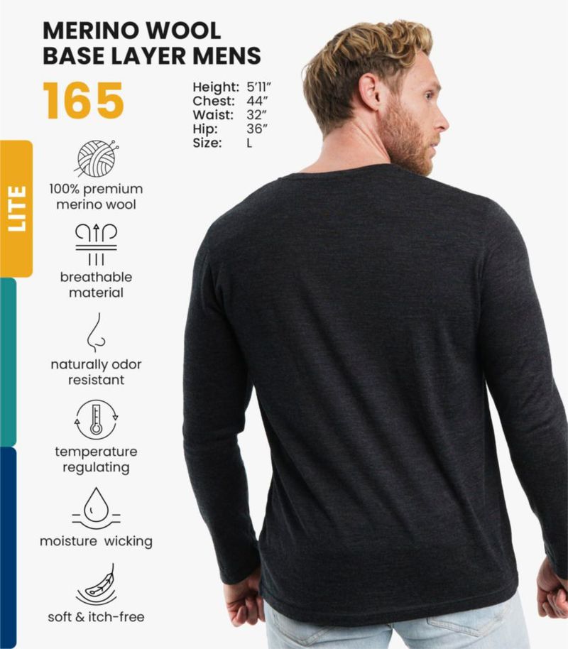 CAMISETA Merino.tech Talla L 165 gris carbón + Calcetines