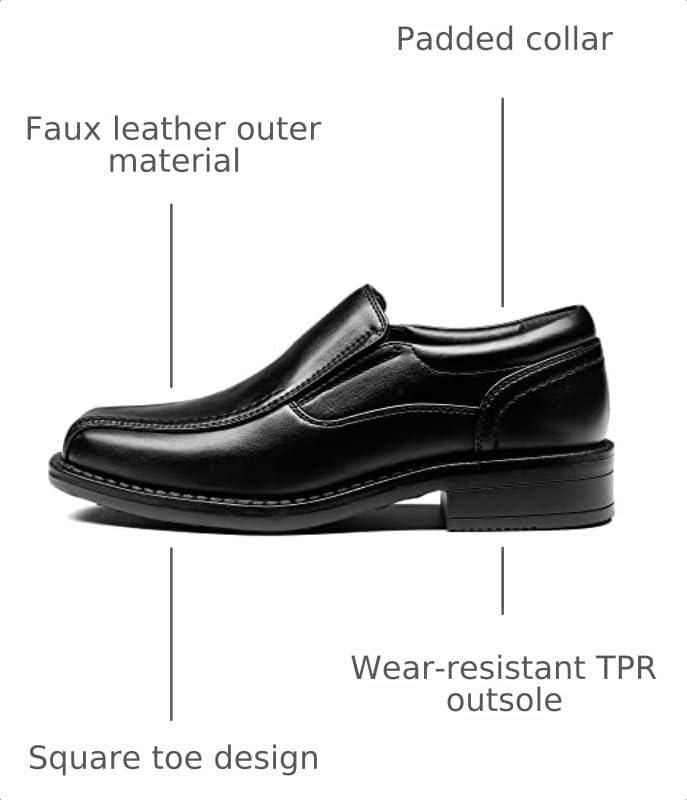 Mocasines Bruno Marc 7 para niños mayores negros sin cordones