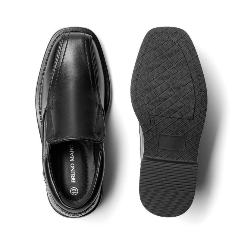 Mocasines Bruno Marc 7 para niños mayores negros sin cordones