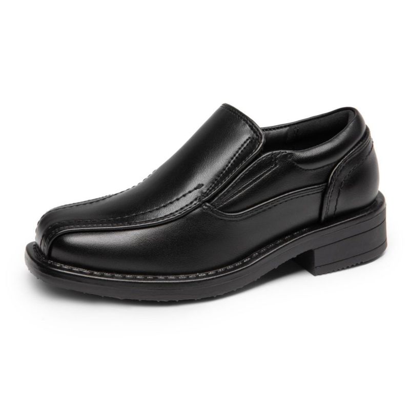 Mocasines Bruno Marc 7 para niños mayores negros sin cordones