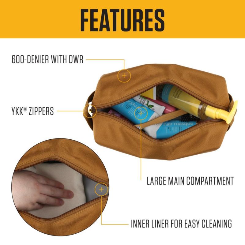 Estuche de cosméticos Carhartt 23 cm Rojo con cremallera para viajes