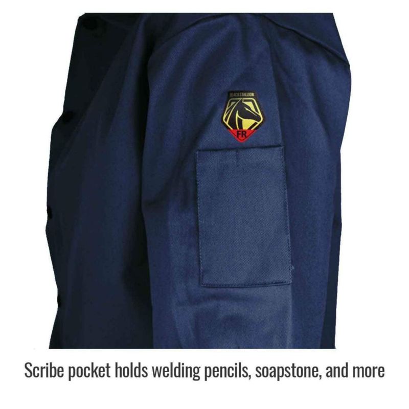 Chaqueta de soldadura Black Stallion FN9-30C 30 265 ml Navy FR Cotton