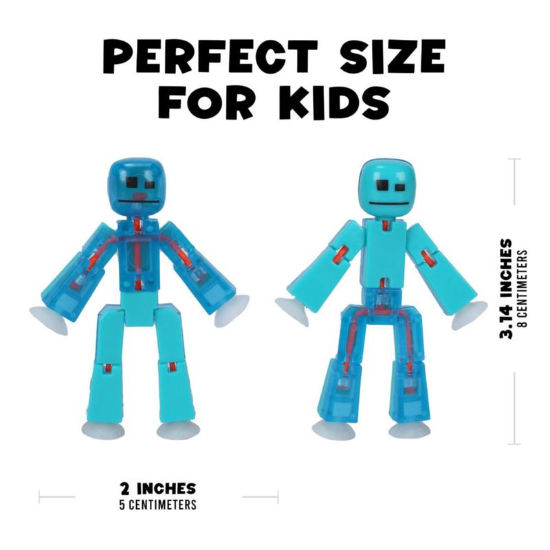 Figura de juguete Zing StikBot – Paquete de 6 – Serie de 2 tonos
