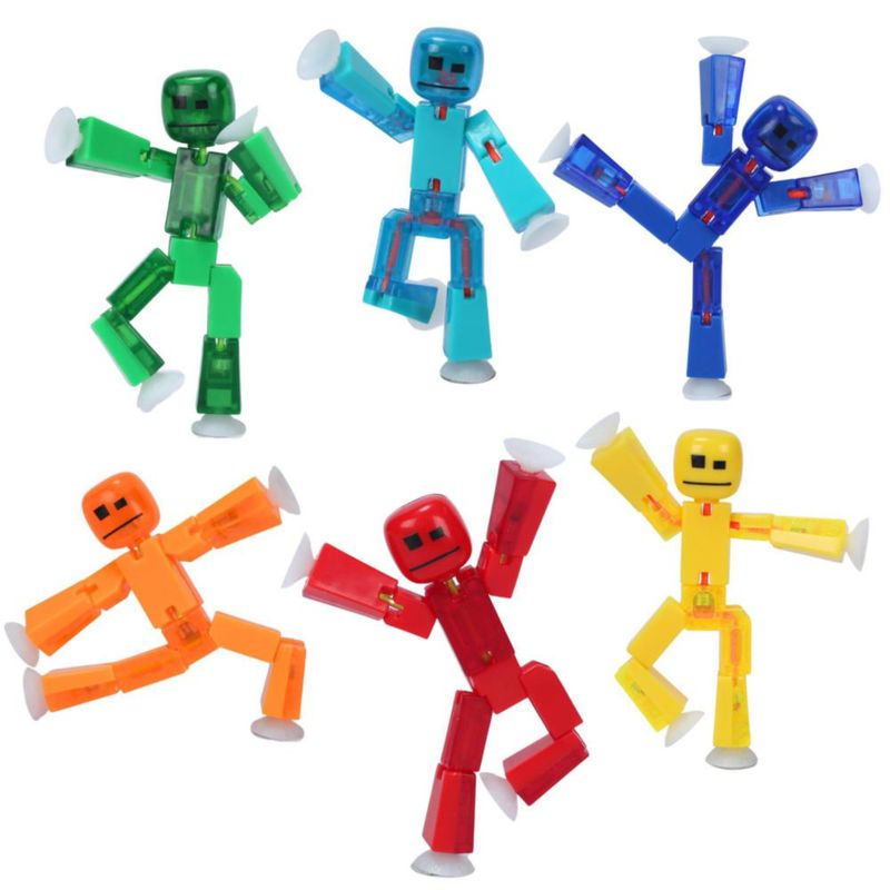 Figura de juguete Zing StikBot – Paquete de 6 – Serie de 2 tonos