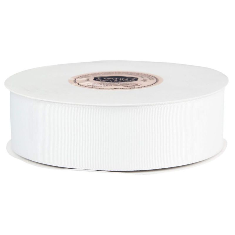 Cinta VATIN 38 mm x 46 m blanco grosgrain