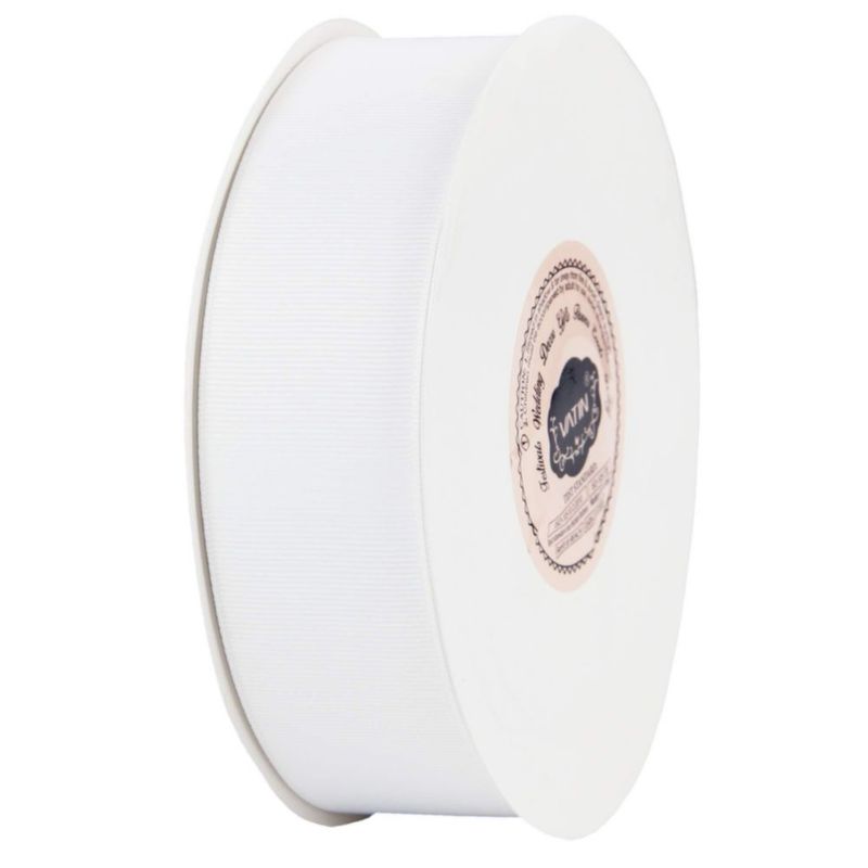 Cinta VATIN 38 mm x 46 m blanco grosgrain