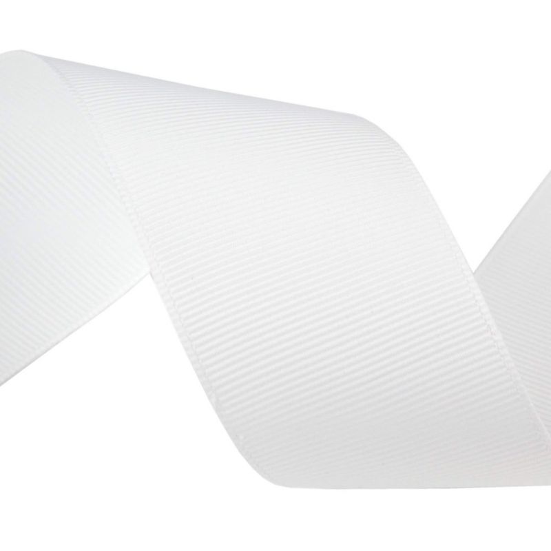 Cinta VATIN 38 mm x 46 m blanco grosgrain