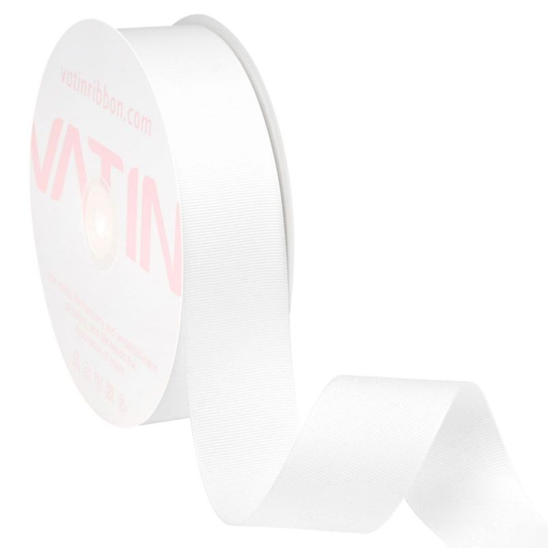 Cinta VATIN 38 mm x 46 m blanco grosgrain