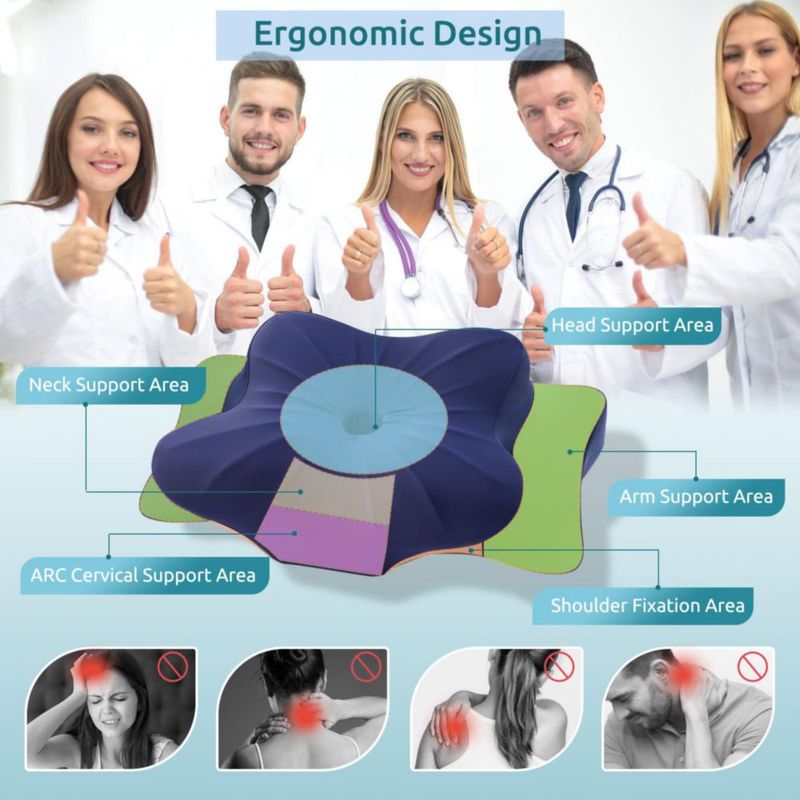 Almohada Cervical DONAMA de Espuma Viscoelástica con Enfriamiento y Soporte