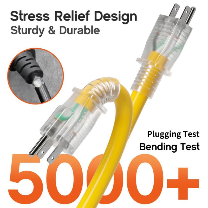 Cable de extensión Deeklify 45 m 12 AWG 3 tomacorrientes
