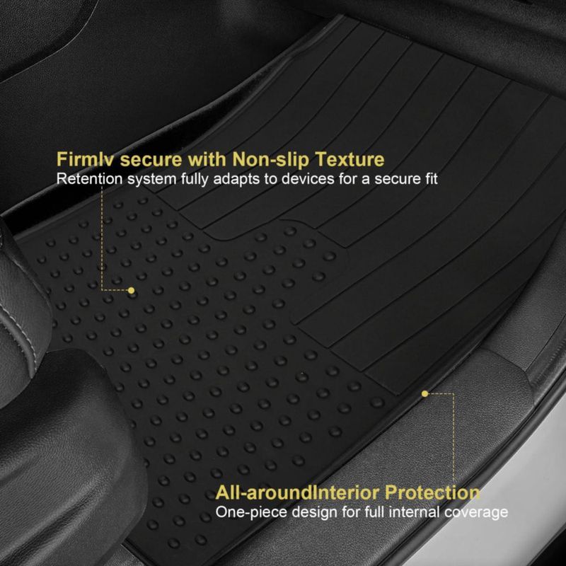 Alfombrillas de coche Lwope Mini Cooper F60 2017‑2024 negro de goma