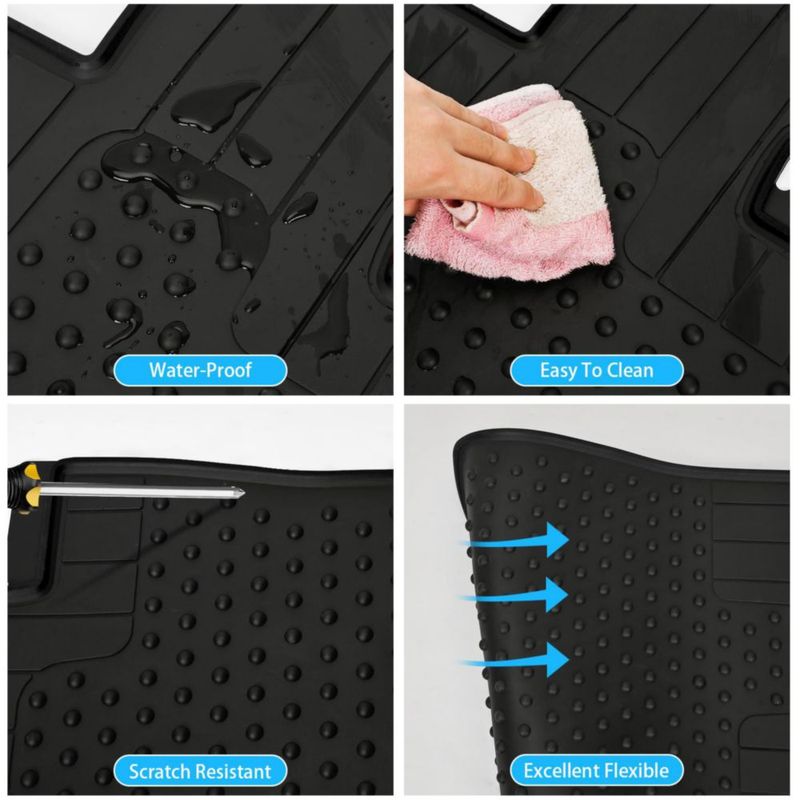 Alfombrillas de coche Lwope Mini Cooper F60 2017‑2024 negro de goma