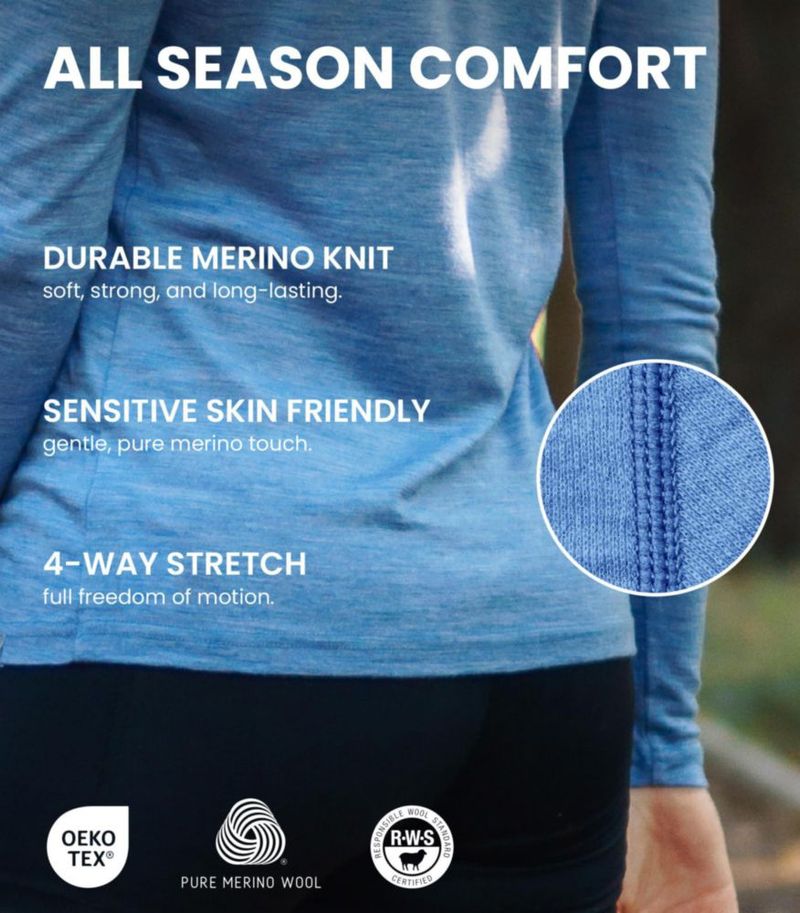 Camisa Merino.tech Talla M 165 g/m² Burdeos + Calcetines