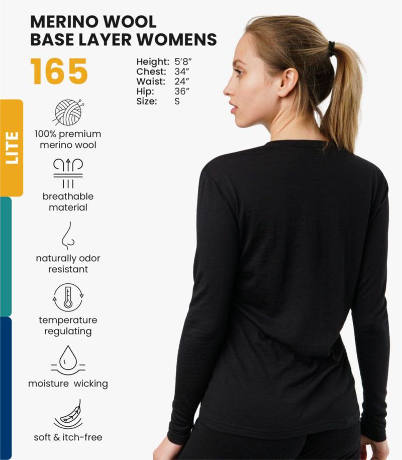 Camisa térmica Merino.tech Talla Grande 165 Negro + Calcetines