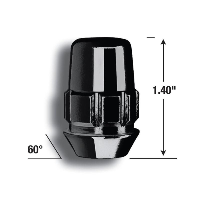 Bloqueos de rueda GORILLA 1/2" Rosca negro cromo - Pack de 4
