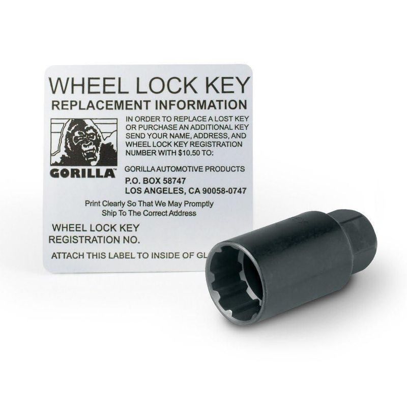 Bloqueos de rueda GORILLA 1/2" Rosca negro cromo - Pack de 4