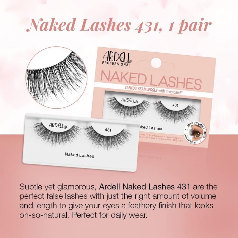 Strip Lashes Ardell Naked Lashes 431 con Invisiband