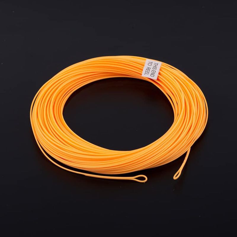 Línea de pesca con mosca HERCULES Floating WF7F de 30 m con lazo naranja