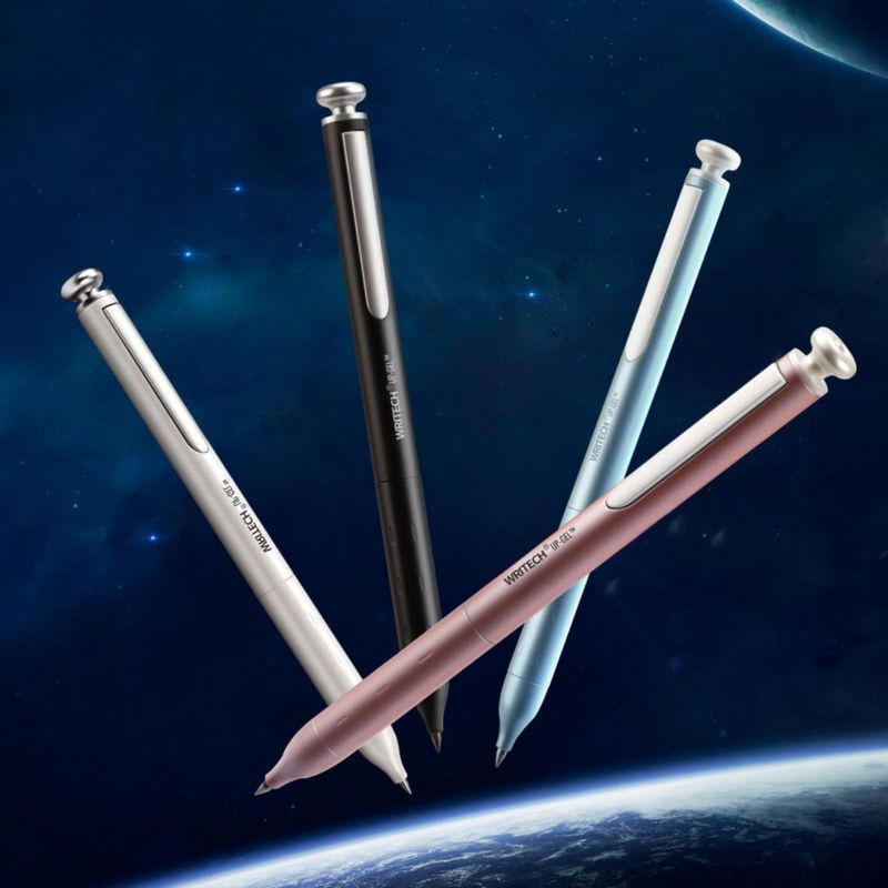 Plumas de gel WRITECH 0.7 mm negro 2 uds + 2 recargas