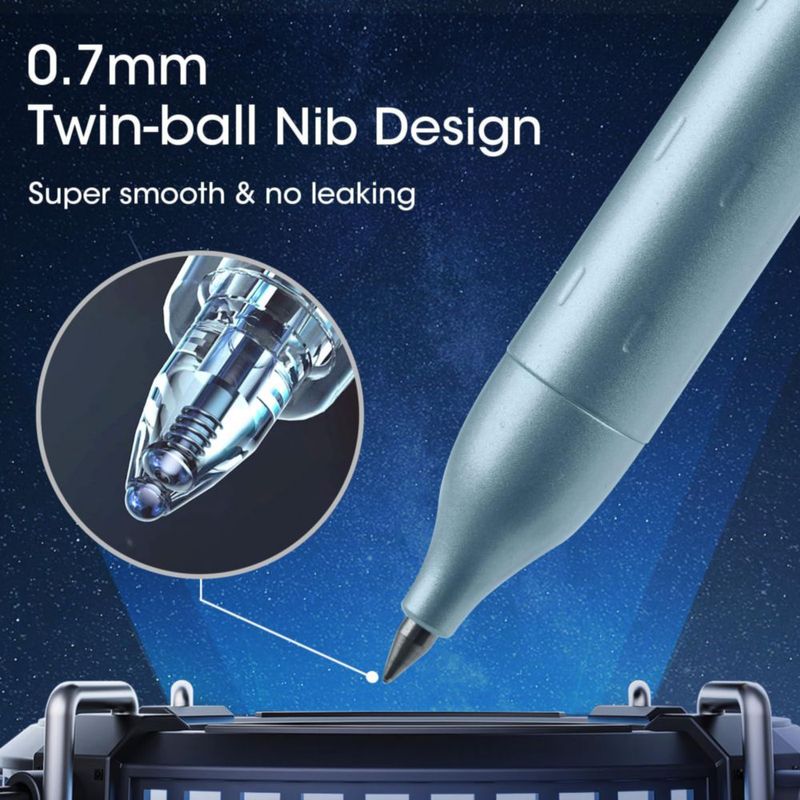 Plumas de gel WRITECH 0.7 mm negro 2 uds + 2 recargas