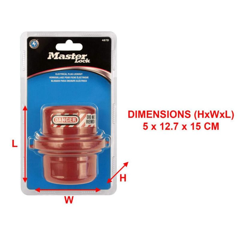 Bloqueo y Etiquetado Master Lock 487 para Enchufes de 110 y 220V
