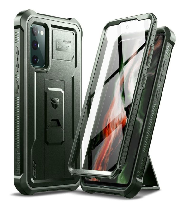 Funda Dexnor para Galaxy S20 FE 6.5" con Soporte Retráctil - Verde Militar