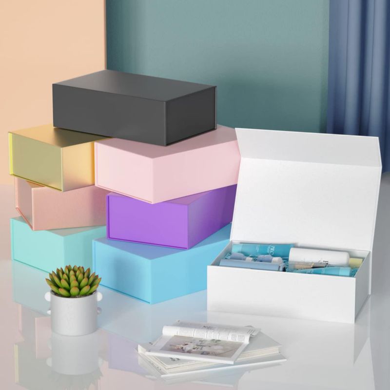 Caja de regalo RYDDOY 30x15x10 cm con tapa magnética blanca