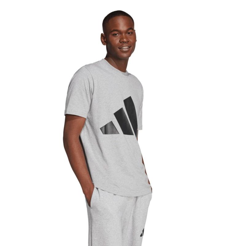Camiseta adidas Essentials talla XL gris jaspeado/negro