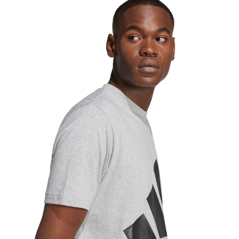 Camiseta adidas Essentials talla XL gris jaspeado/negro