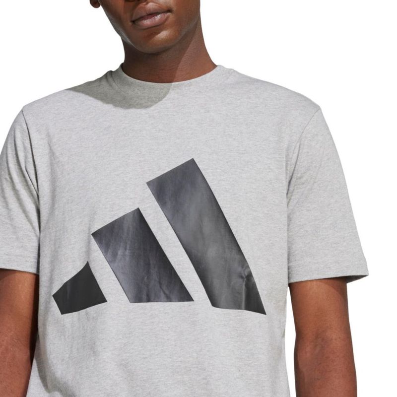 Camiseta adidas Essentials talla XL gris jaspeado/negro
