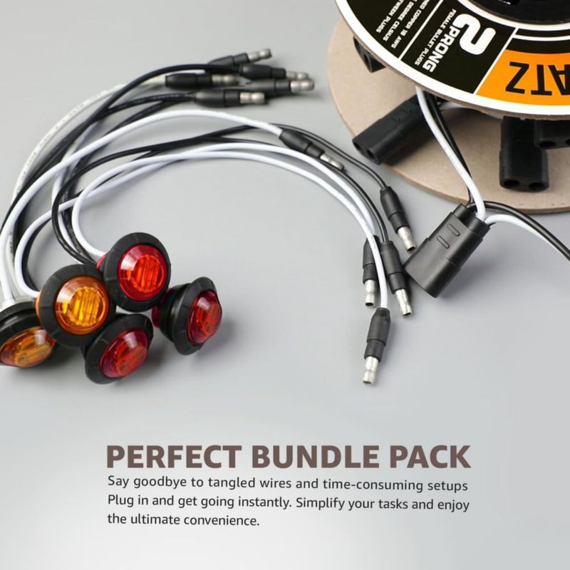 Luces laterales de posición MADCATZ 3/4" 50 ámbar + 50 rojas 12V