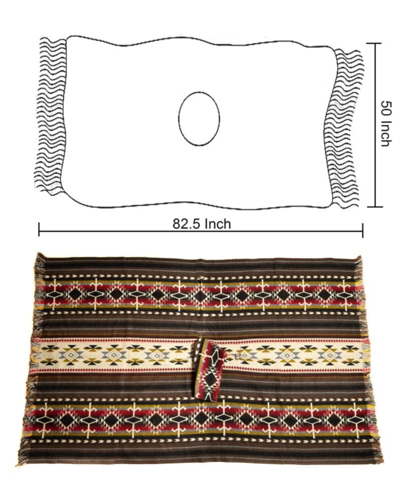 Abrigo Alpaca World 125 cm × 210 cm Poncho con Capucha