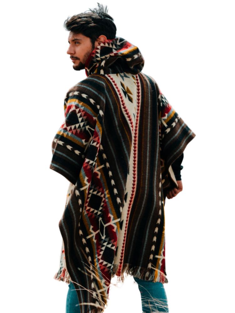 Abrigo Alpaca World 125 cm × 210 cm Poncho con Capucha