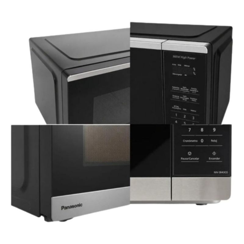 Set Microondas Panasonic NN-SB43QSRPH 0.9p3 + 3 Tuppers Vidrio Borosilicato