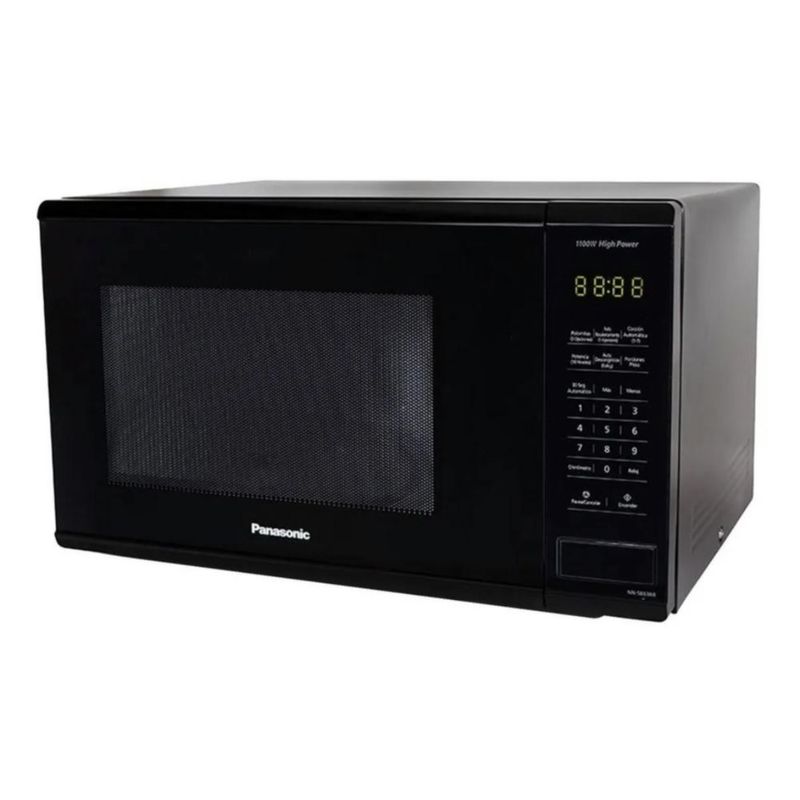 Combo Microondas Panasonic NN-SB636 Negro 36 Litros (1.3ft³ / 1100W) plato giratorio + Mandil de Cocina