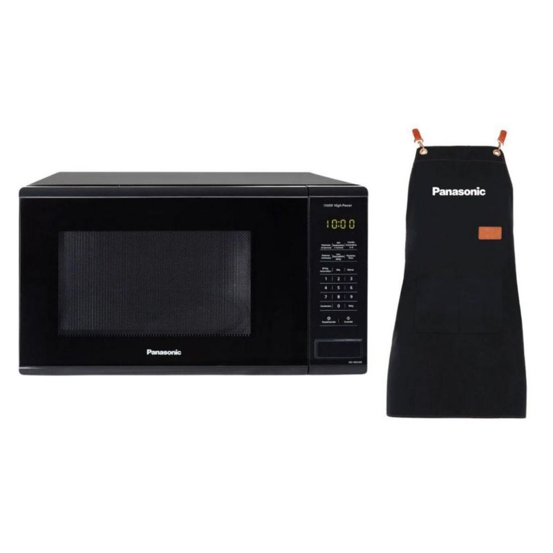 Combo Microondas Panasonic NN-SB636 Negro 36 Litros (1.3ft³ / 1100W) plato giratorio + Mandil de Cocina