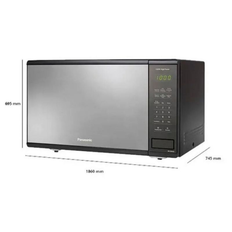Set Microondas Panasonic NN-SB656BRUH 1.3p3 + 3 Tuppers Vidrio Borosilicato