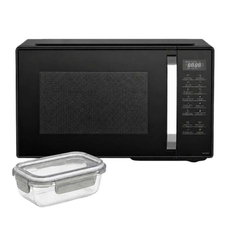 Set Microondas Panasonic NN-SB43QSRPH 0.9 p3 + Tupper Vidrio Borosilicato 640 ml