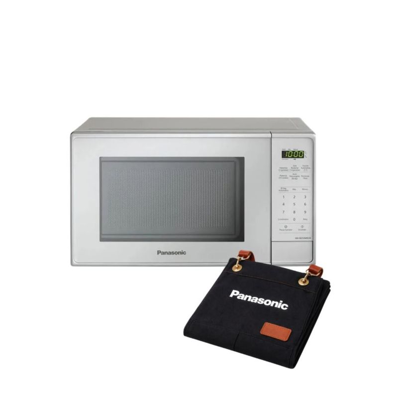 Combo Microondas Panasonic NN-SB25 20 Litros (0.7ft³ / 700W) Color Blanco plato giratorio + Mandil de Cocina