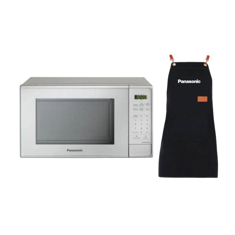 Combo Microondas Panasonic NN-SB25 20 Litros (0.7ft³ / 700W) Color Blanco plato giratorio + Mandil de Cocina