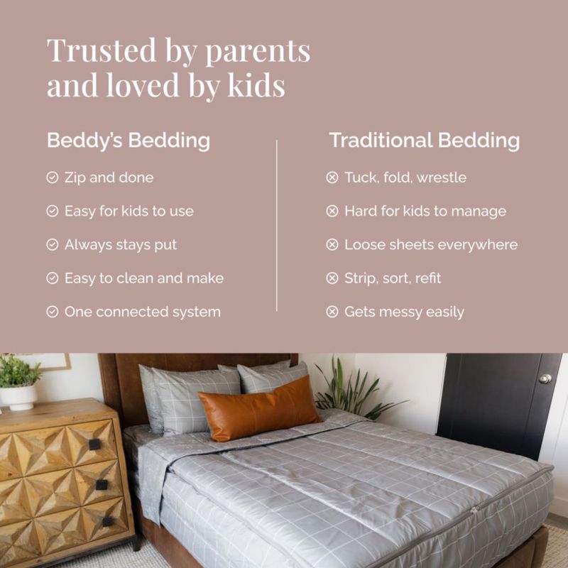 Juego de ropa de cama Beddy's Full gris con diseño gamer y cremallera