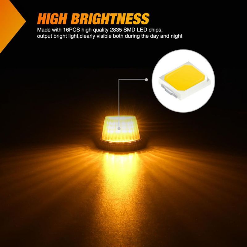 Luz de marcador de cabina Nilight 16 LED con lente ahumada - paquete de 5