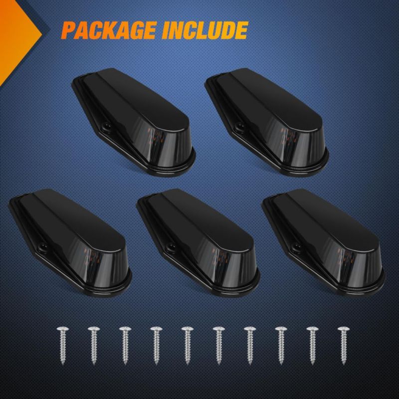 Luz de marcador de cabina Nilight 16 LED con lente ahumada - paquete de 5