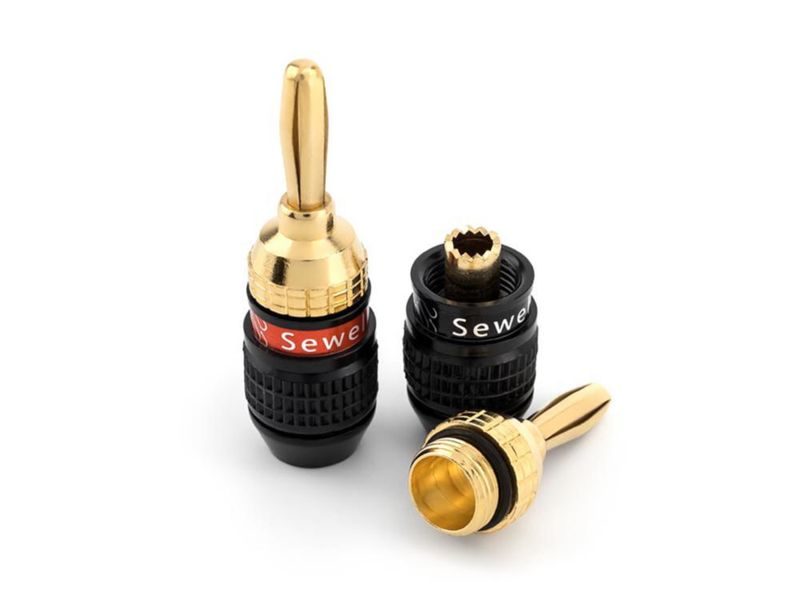 Conectores banana Sewell 14 pares chapados en oro 4 cm