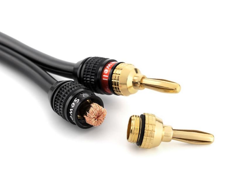 Conectores banana Sewell 14 pares chapados en oro 4 cm