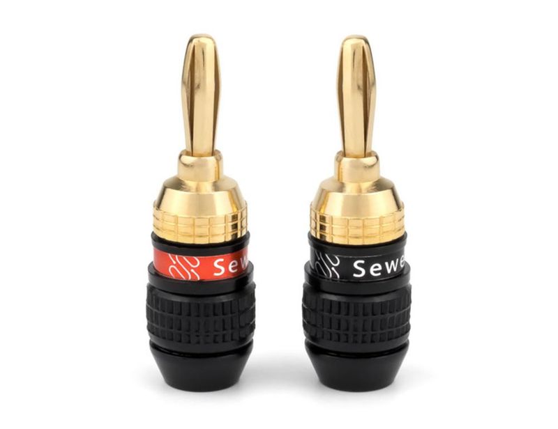 Conectores banana Sewell 14 pares chapados en oro 4 cm